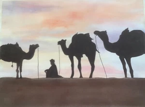 Notecards from Handpainted Watercolor “Days End” - Picture 1 of 1