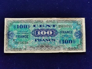 Billet 100 Fr " Verso FRANCE " occupation 1944 Serie 6 WW2 Forbes USA Print ! - Bild 1 von 2