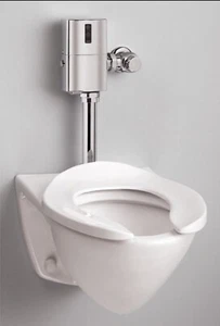 Toto CT708EG#01 Commercial Flushometer High Efficiency Toilet-1.28-GPF, Cotton  - Picture 1 of 12