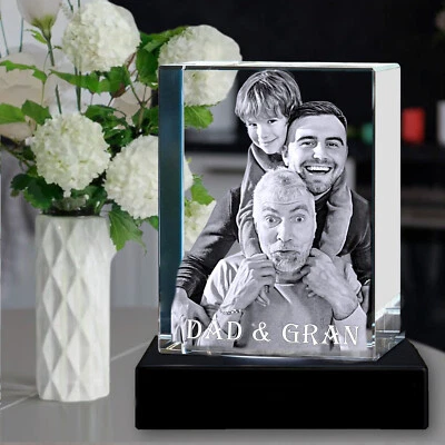 TITAN Block - XXL - Photo In Glass 3D Laser Engraved Crystal - Was £499 Now £189 - Image 1 of 4