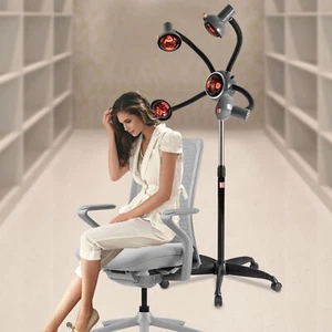 5 Head Infrared Light Heat Therapy Red Lamp Salon Hair Perming Dyeing Styling - Picture 1 of 23