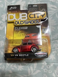 Jada Dub City Old Skool Wave 1 1959 VW Beetle 59 Volkswagen Bug 001 Red 1:64 - Picture 1 of 2