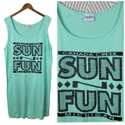 Vestido Camiseta De Colección Natación Encubrimiento Talla Única Mediana Grande XL Canada Creek Michigan Foto 1 de 4