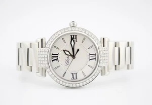 CHOPARD IMPERIALE 36MM STAINLESS STEEL DIAMOND ENCRUSTED WATCH 388532-3002 - Picture 1 of 12
