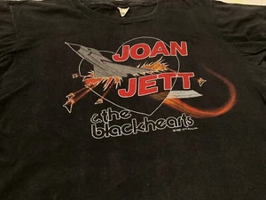 Camiseta original vintage 1982 Joan Jett & Blackhearts pantalla estrellas Jett Pack gira camiseta - Imagen 1 de 5