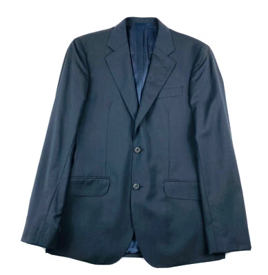 Hardy Amies Black Navy Microstriped Pure Wool Mens Blazer Sie 38R NWOT - Imagem 1 de 4