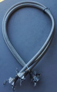 SFI D-50 316 ½" S/S HOSE, 4ft 6in Long, w/Female Cam Locks, Lot of 2. 5D-26 - Picture 1 of 2