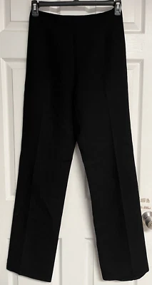Pantalones MAX MARA Negro Cremallera Lateral Mezcla Lana Virgen 10 Hechos en Italia PLS LEER Foto 1 de 4