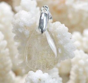 Rutil Quarz 15 Karat - Cabochon Anhänger Naturstein - Brasilien / FK47 - Bild 1 von 2