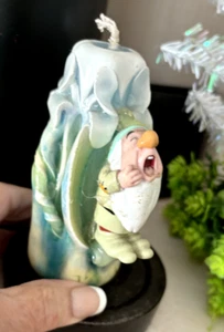 Vtg 5" Unused Blue Green WAX Disney Snow White SNEEZY Sculpted Art CANDLE Figure - Picture 1 of 9