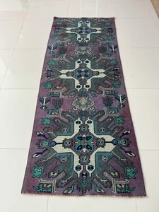 Oushak Handarbeit Weich Wolle Boho Vintage Läufer Teppich, 3x7 Ft Türkisch Orientteppich - Bild 1 von 11
