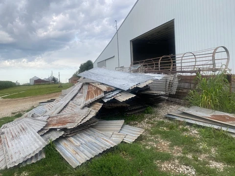 Rustic Sheets Barn Building Tin, Corrugated Metal, Reclaimed Salvage, 8'L 26"W Cover