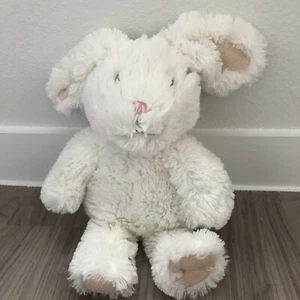 2012 Animal Adventure WHITE BUNNY Plush Stuffed Animal 12" Suede Nose Soft Paws - Picture 1 of 6