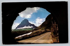 Mount Clements Logan Pass Rock Tunnel Nationalpark Montana Vintage Postkarte - Bild 1 von 2