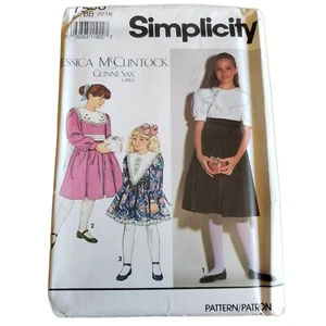 Factory Fold Girls Gunne Sax Dress Pattern Size 12 14 Simplicity 7588 Uncut - Picture 1 of 5