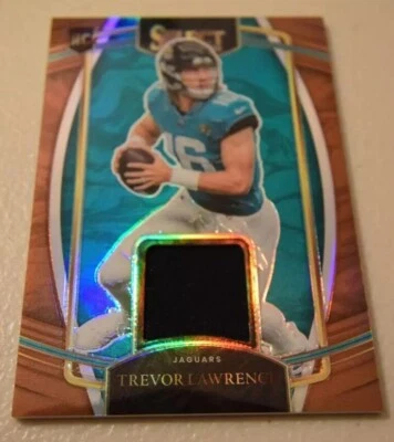 2021 Select Trevor Lawrence 02/49 Rookie Card Prizm Holo RC #RSW-TLR Patch Jags - Image 1 of 3