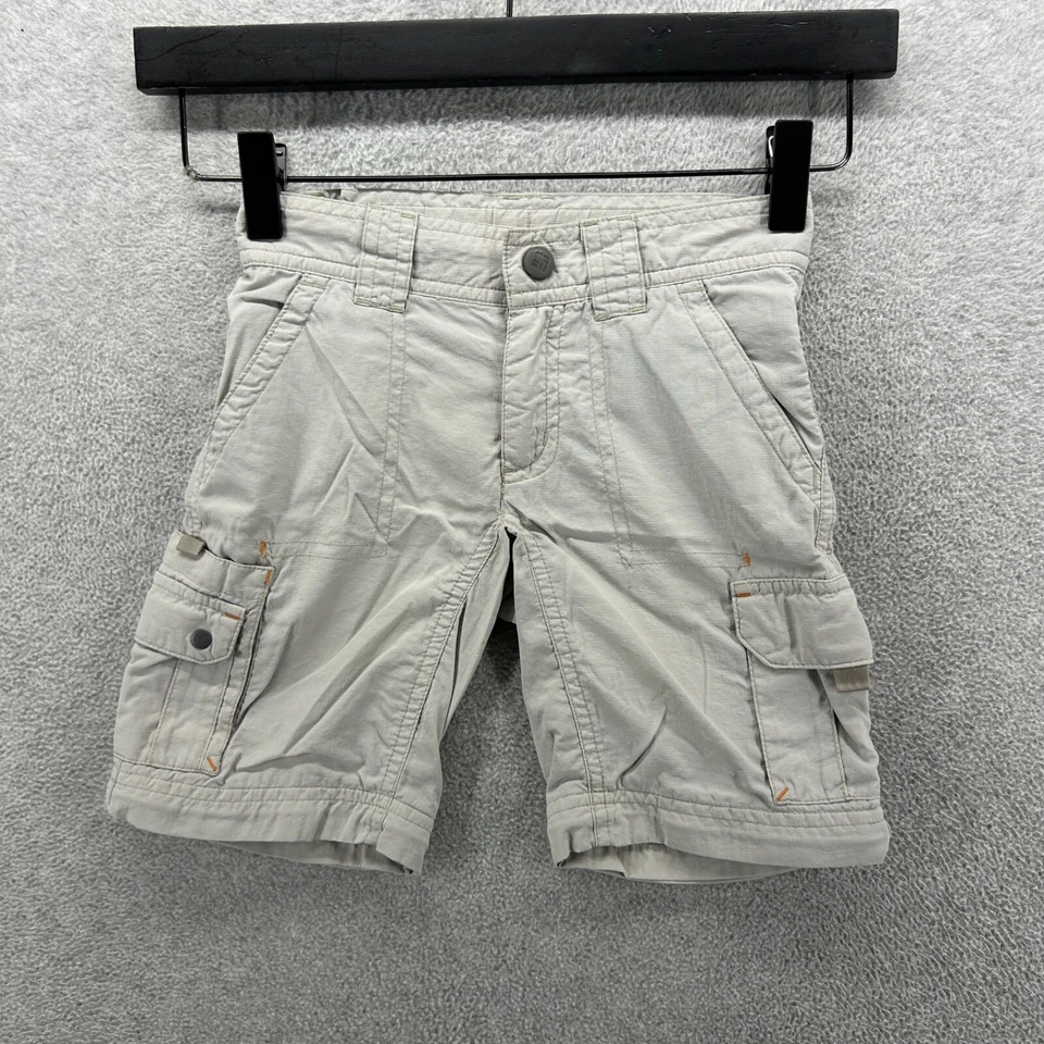 Pantalones Cortos Columbia Niños Talla 5 Beige Frente Plano Carga Senderismo Rendimiento Ajustable Foto 1 de 4