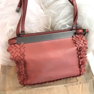 Bottega Veneta Shoulder Bag Handbag Intrecciato Leather Bordeaux with Bag - Picture 1 of 10