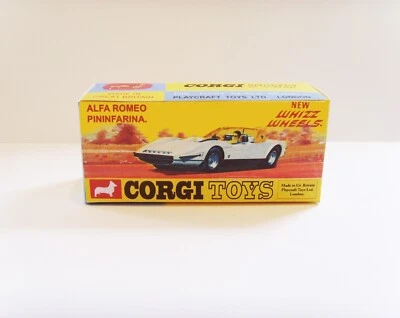 JUGUETES CORGI Nº 380- ALFA ROMEO PININIFARINA. Excelente pantalla personalizada/caja repro. Foto 1 de 3