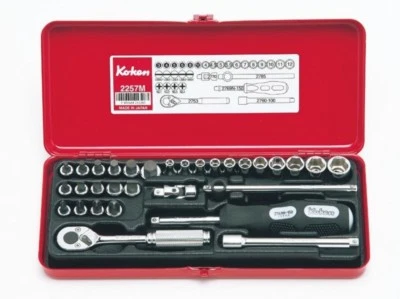 KOKEN  1/4" SOCKET WRENCH SET (31pcs)  2257M - Image 1 of 2