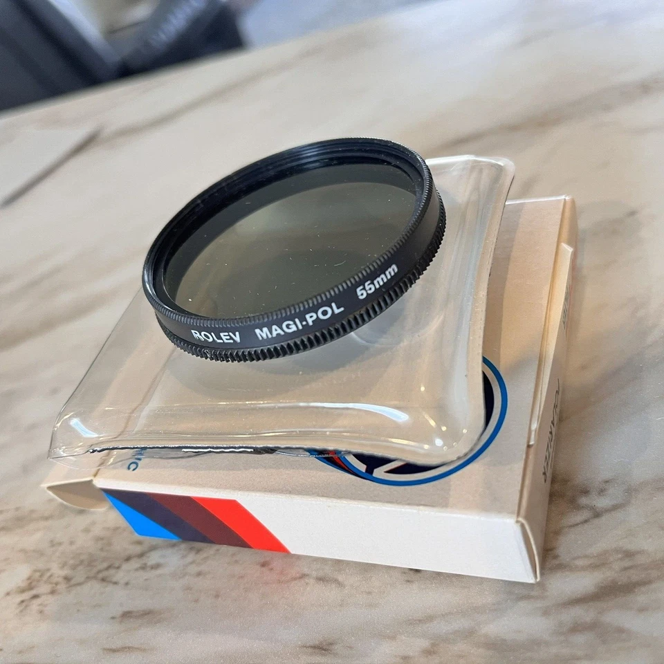 Vintage 55mm POLARIZER SCREW FILTER GLASS IS MADE IN GERMANY by ZEISS SCHOTT - Image 1 of 4