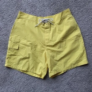 Brooks Brothers Swim Trunks Men XL Yellow Lined Hybrid Board Shorts Beach Summer - Picture 1 of 8