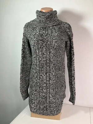 GAP Maternity Black & White Long Sweater. Cowl Neck. Small. Worn 1X. Excel. Cond - Image 1 of 4