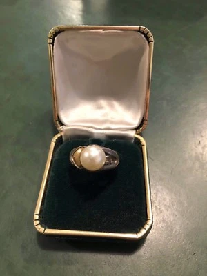 ANELLO VINTAGE ARGENTO  CON CUORE ORO 750 - VINTAGE EPOCA COLLEZIONE - Immagine 1 di 4