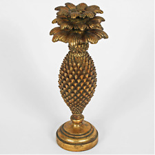 Vintage Gold Pineapple Shabby Chic French Style Tall Candlestick Candle Holder