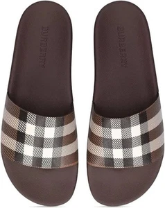 Burberry Check Print Slides Size 42(US9) Birch - Picture 1 of 6