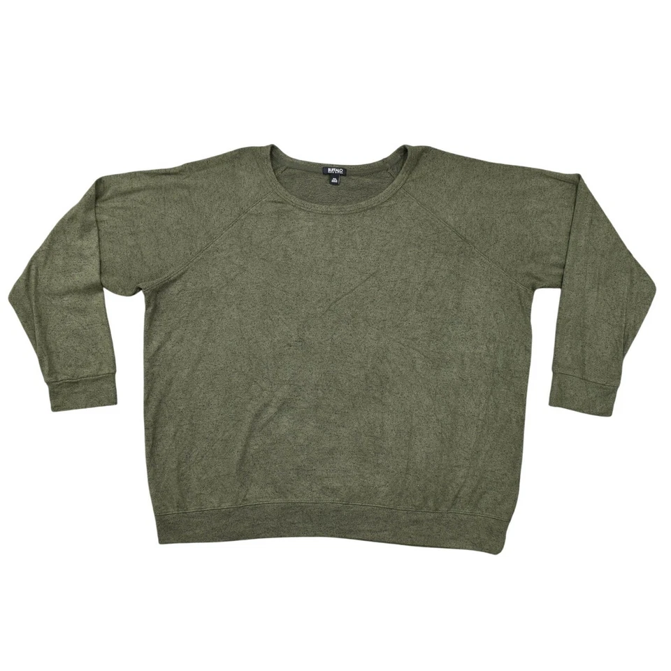 Suéter manga larga Buffalo David Bitton para mujer talla 2XL mezcla viscosa verde Foto 1 de 4
