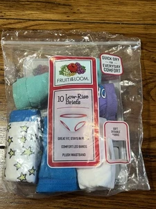Fruit Of The Loom Low Rise Briefs Panties size 8 Girls 5 Pack New (open pkg) - Picture 1 of 9