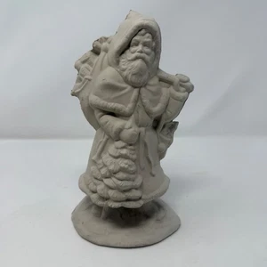 Vintage Provinz Keramik Schlicker Gussform P-732 "WEIHNACHTSMANN MIT UMHANG" 8 1/2"T - Bild 1 von 14