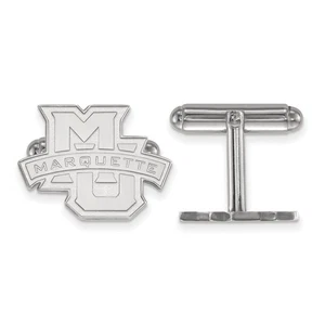 Sterling Silver Marquette University Cuff Links - Picture 1 of 4