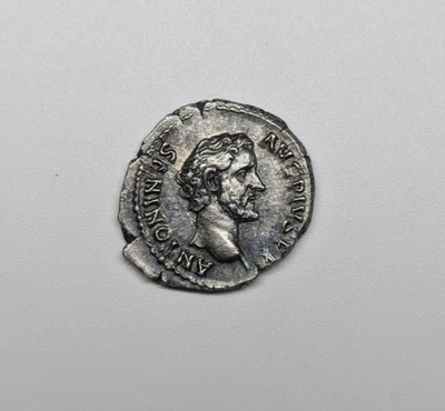 Antoninus Pius AD 138–161 Silver Denarius XF - Image 1 of 2