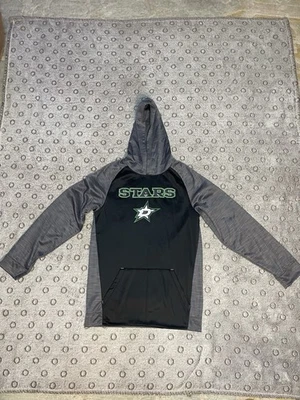 Dallas Stars Boy’s Fleece Hoodie Size XXL (18) Black Gray With Pockets NHL - Image 1 of 4