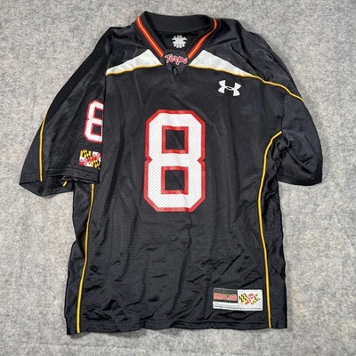 Camiseta de fútbol americano Maryland Terrapins para hombre talla L Under Armour negra #8 Foto 1 de 4