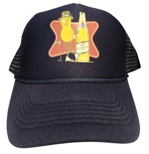 PLANTERS PEANUTS x MILLER HIGH LIFE Azul Snapback Malla Camionero Gorra Nueva Promoción - Imagen 1 de 8