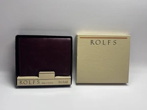 Vintage Rolfs American Classic Cowhide Leather Tri-Fold Wallet Brown - Bild 1 von 3