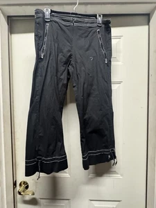 Danskin Now Workout Capri Pants Women's Medium Mid Rise Black Loose Fit - Picture 1 of 10