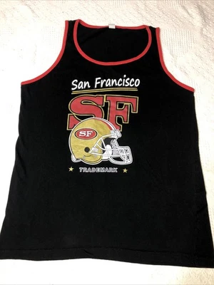 Camiseta sin mangas para hombre equipo de fútbol americano SF, deportes de verano para hombre camiseta sin mangas negra grande sin marca Foto 1 de 4