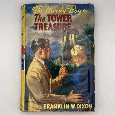 Hardy Boys #1 The Tower Treasure Dixon Vintage 1927 Mystery HC Dust Jacket - Image 1 of 4