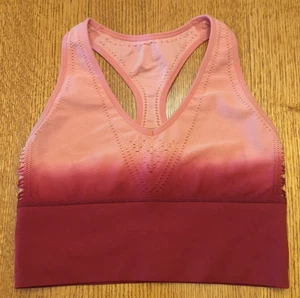 Victoria's Secret PINK Seamless Sport Crop BH S Merlot Rotwein Ombré - ohne Pads - Bild 1 von 9