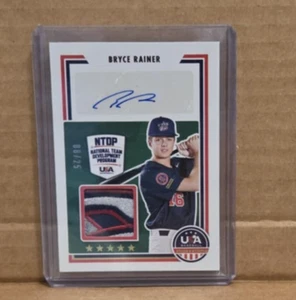 2022 Panini Stars & Stripes Blu 4 Colori Patch Auto #BR Bryce Rainer Tigers /25 - Foto 1 di 2