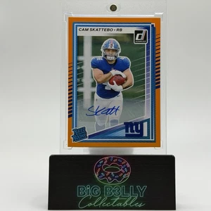 2025 Panini Donruss Cam Skattebo Rated Rookie Orange Auto #302 New York Giants - Picture 1 of 2