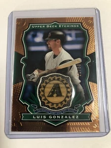 LUIS GONZALEZ /50 2004 Upper Deck Etchings game used bat ARIZONA DIAMONDBACKS - Picture 1 of 2