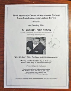 An Evening with Michael Eric Dyson - SIGNED Morehouse College Handbill/Flyer - Picture 1 of 2