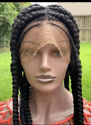 Peruca trançada.pop peruca de fumaça.cor preta. 26 polegadas de comprimento. pré-encomenda. em 10 dias. - Imagem 1 de 4