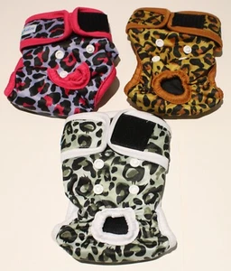 Leekalos Dog Puppy Diapers SMALL Washable Reusable Adjustable 3pk - Picture 1 of 3