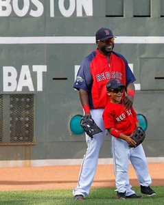 8x10 Photo DAVID & D’ANGELO ORTIZ Boston Red Sox All-Star Home Run HR Big Papi - Picture 1 of 1